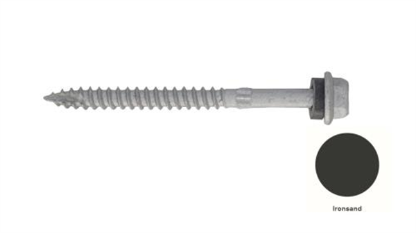 14G-10x75mm Hex Head Self Drilling Timber Screw - Galv + Seal -IRONSAND
