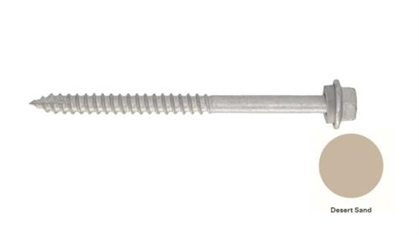 14G-10x90mm Hex Head Self Drilling Timber Screw- Galv +Seal - DESERT SAND