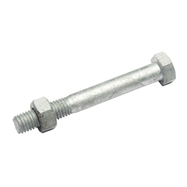 M10X50 4.6 Hex Head Bolt & Nut - Galv